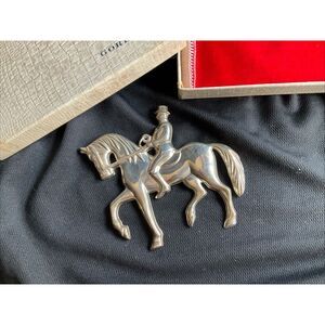 1979 Gorham Sterling Silver Christmas Ornament‎ Man On Horseback